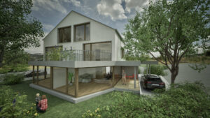 Doppel EFH in Oberwil. Baumgartner Architektur in Zusammenarbeit mit Insia AG