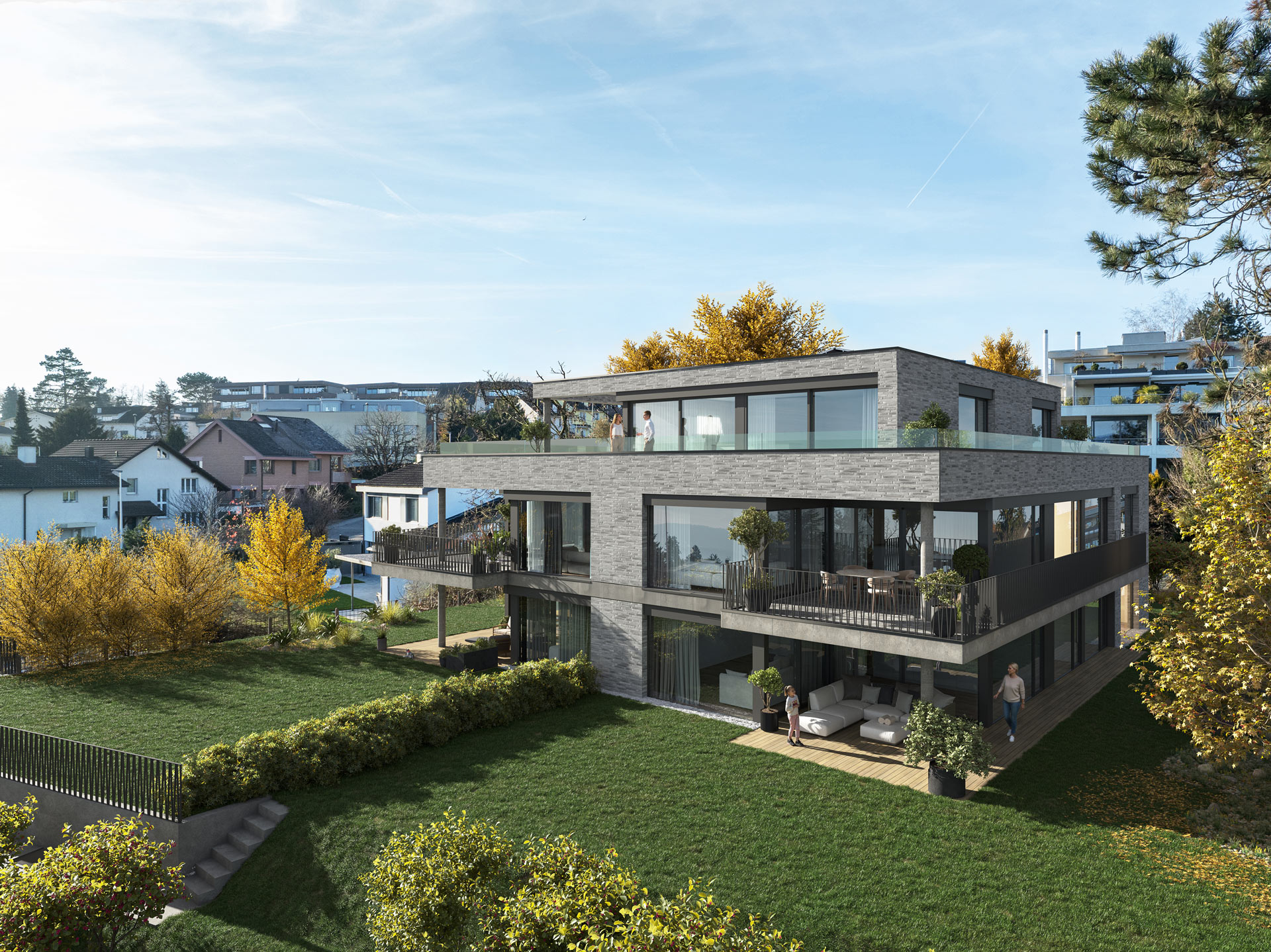 MFH in Oberwil von Baumgartner Architektur und Ymmo AG