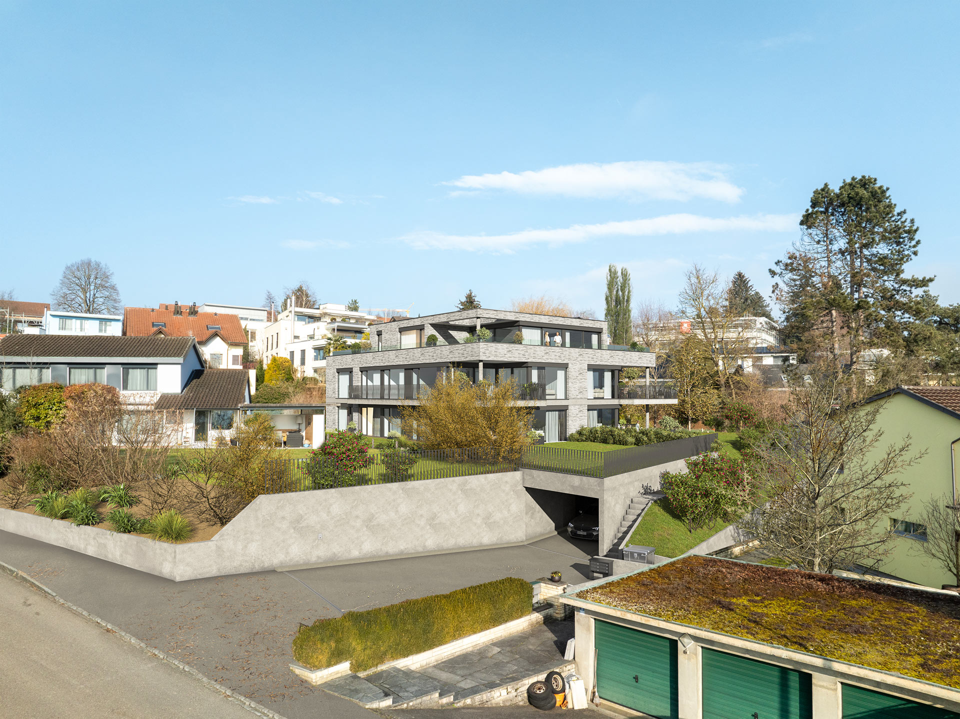 MFH in Oberwil von Baumgartner Architektur und Ymmo AG